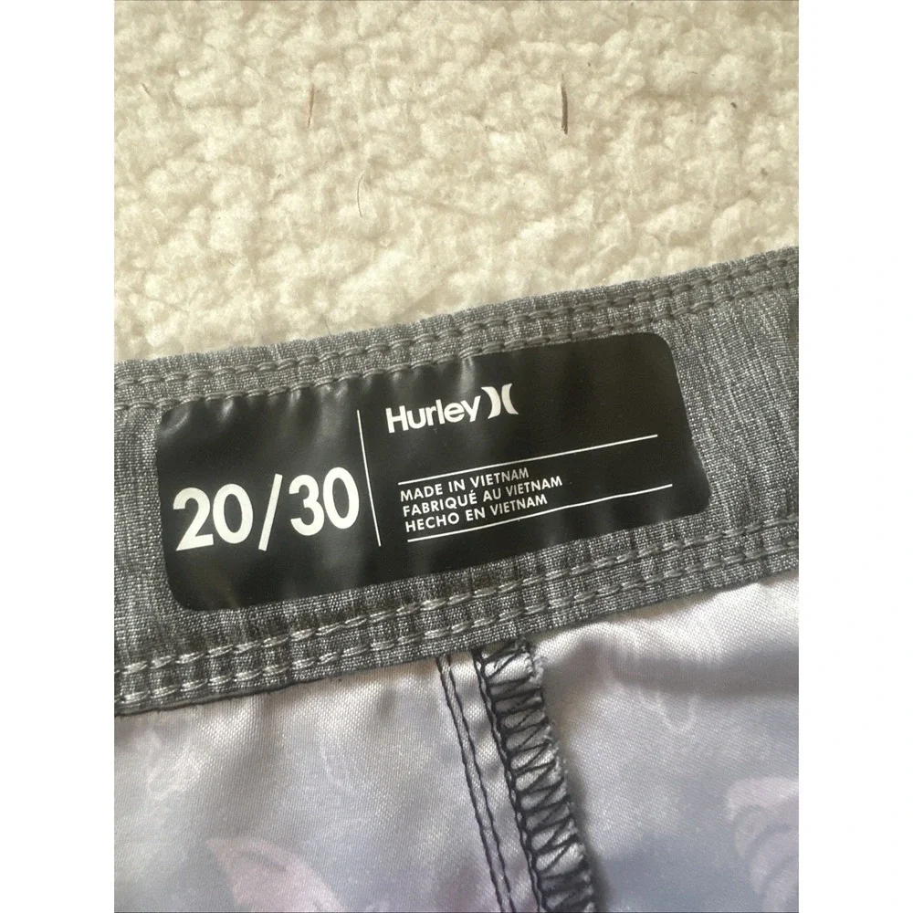 Hurley Koi Fish Mens Size 20/30 Waist Swim Board  Shorts Surf Beach Pockets
